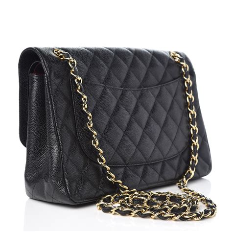 jumbo caviar chanel|CHANEL Caviar Quilted Jumbo Double Flap Black.